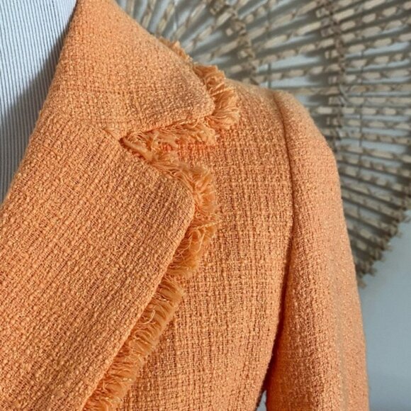 New House of Harlow 1960× REVOLVE Orange TweedBlazer Jacket NWT Size XS - Picture 5 of 9